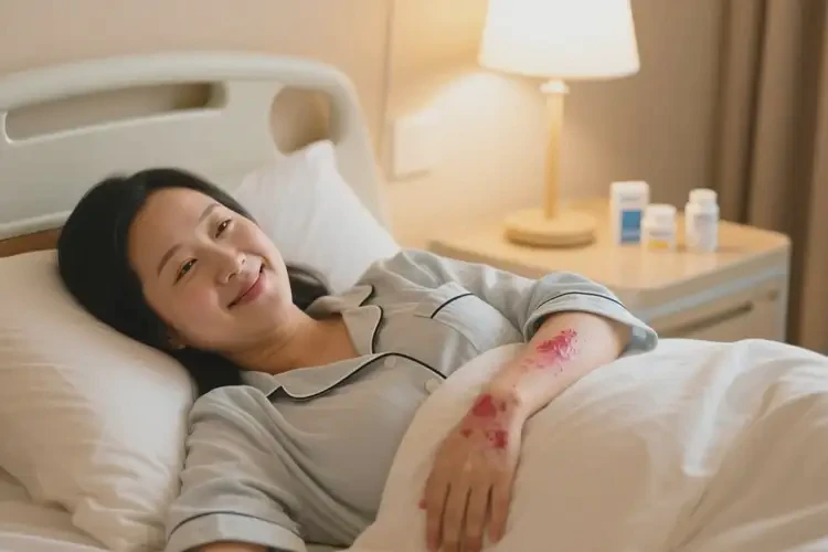 產(chǎn)婦手臂上有濕疹能靠自己自愈嗎(圖2)