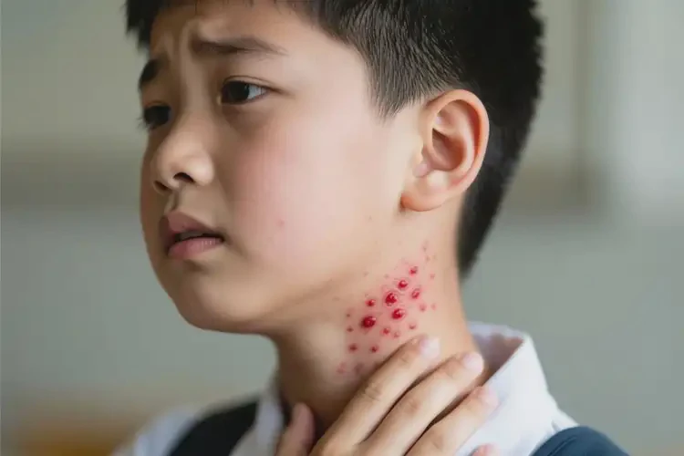 中學生脖子上容易長濕疹不管它會自己好嗎(圖2)