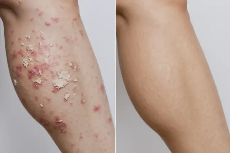 女生小腿上容易起濕疹不管它會自己自愈嗎(圖1)