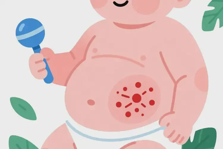 新生兒肚子出濕疹不管它會自己痊愈嗎(圖1)
