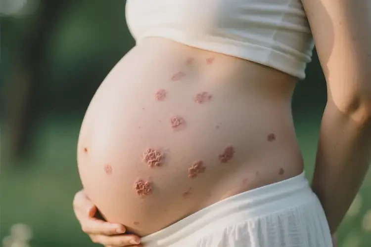 產(chǎn)婦肚子偶爾起濕疹不管它會自己自愈嗎(圖1)
