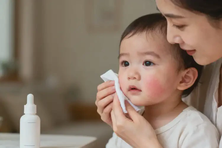 少兒面部長(zhǎng)濕疹不管它會(huì)自己好嗎(圖2)