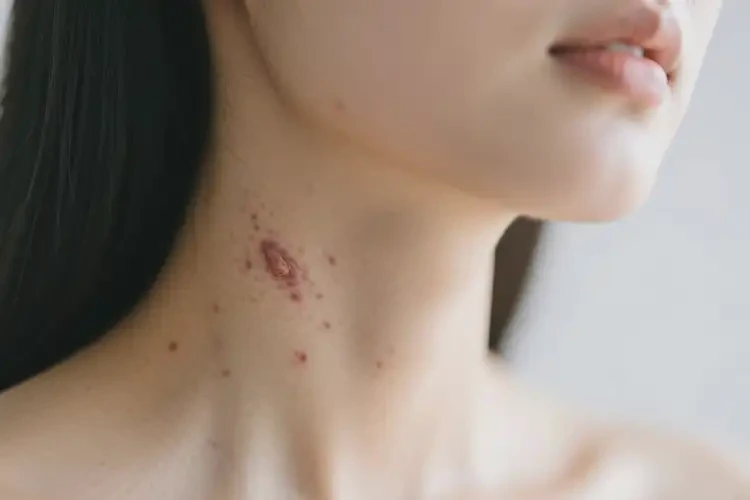 女生脖子上偶爾起濕疹不管它會自己痊愈嗎(圖3)