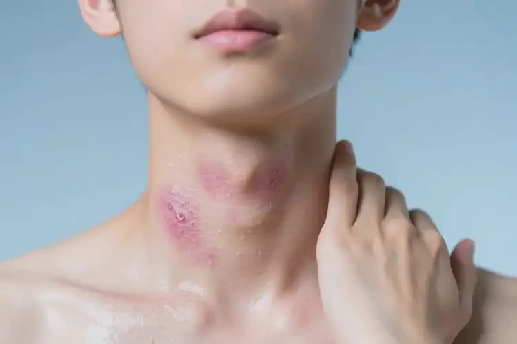 男生脖子上有濕疹能徹底自愈嗎(圖2)