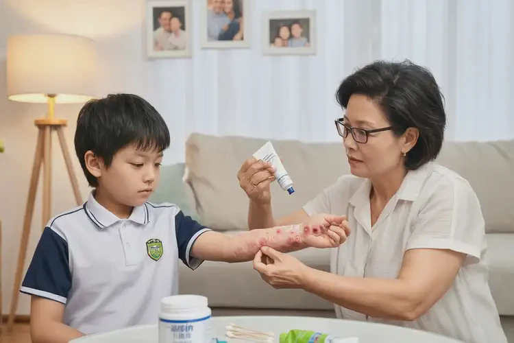 小学生手臂上出现湿疹能彻底自愈吗(图1)