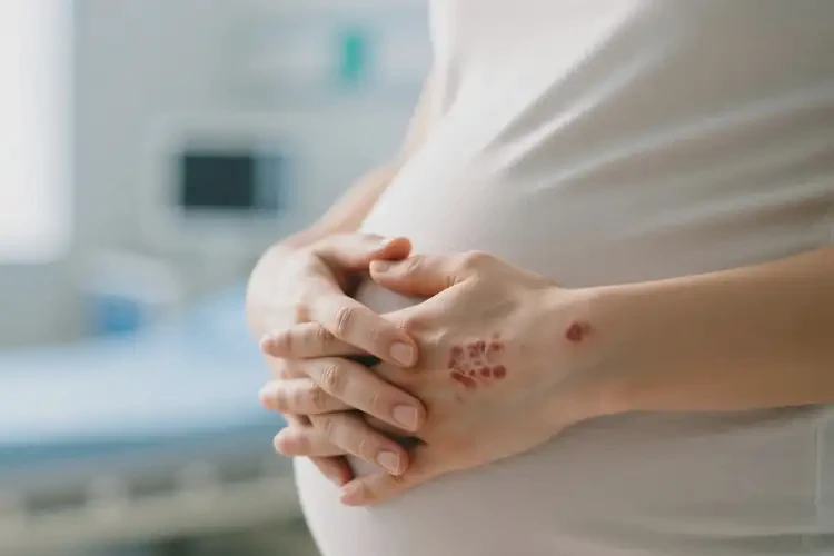 孕妇全身偶尔起湿疹不管它会自己自愈吗(图1)