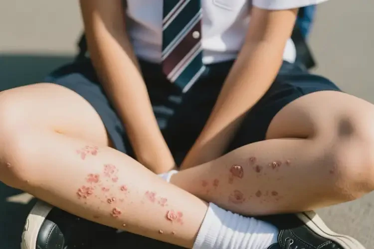 中學(xué)生大腿上偶爾起濕疹不管它會(huì)自己自愈嗎(圖2)