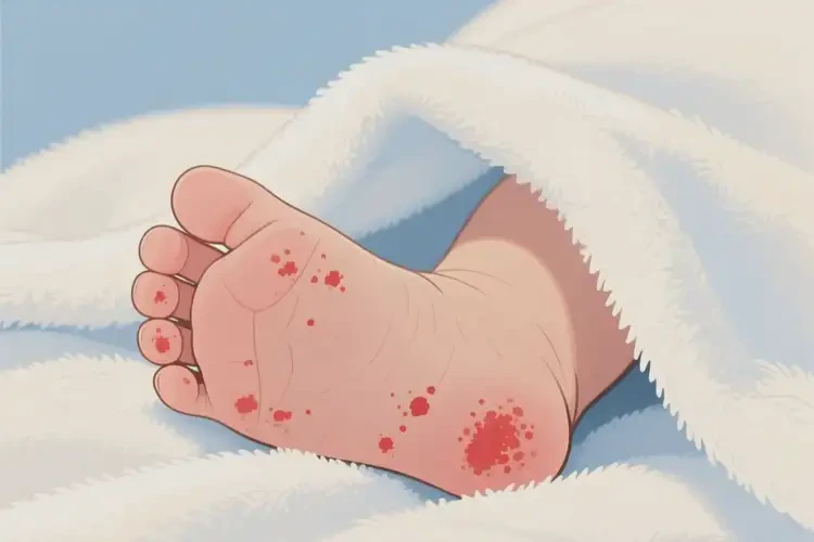 新生儿脚上偶尔起湿疹不管它会自己好吗(图3)