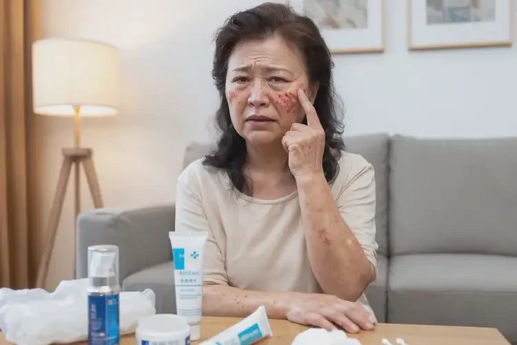 女人面部經(jīng)常起濕疹不管它會(huì)自己好嗎(圖1)
