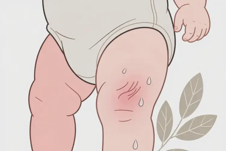 新生兒大腿出現(xiàn)濕疹能夠徹底治愈嗎(圖1)