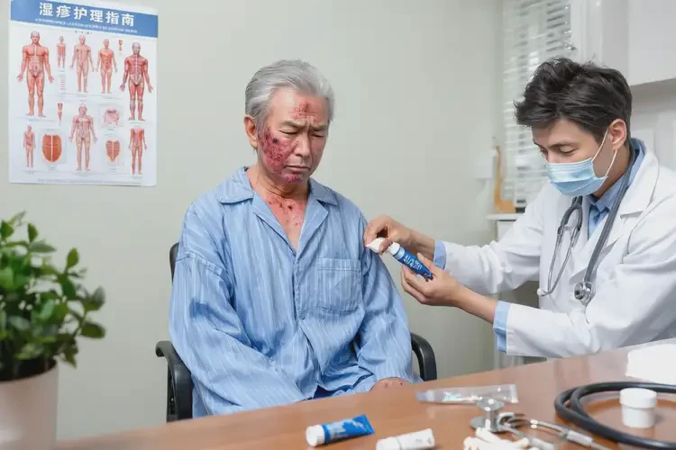 老人脖子上長濕疹能夠徹底治愈嗎(圖2)