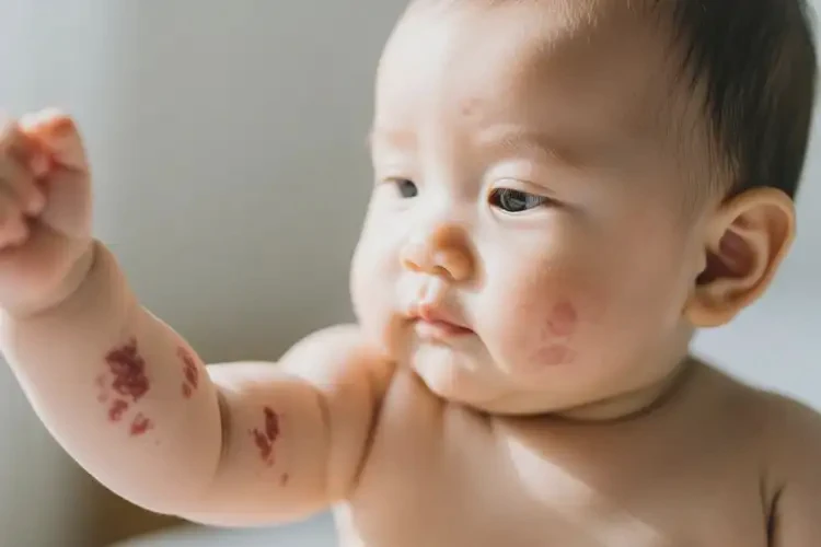 寶寶手臂上經(jīng)常起濕疹不管它會自己痊愈嗎(圖1)