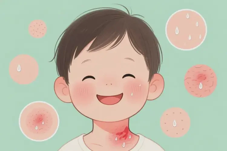 小孩脖子起濕疹不管它會(huì)自己痊愈嗎(圖2)