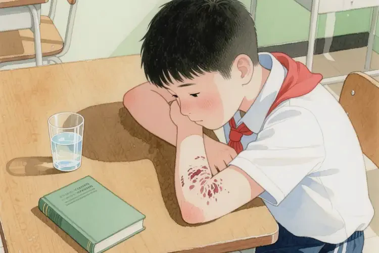 中學(xué)生手臂上經(jīng)常長濕疹能夠徹底治愈嗎(圖2)