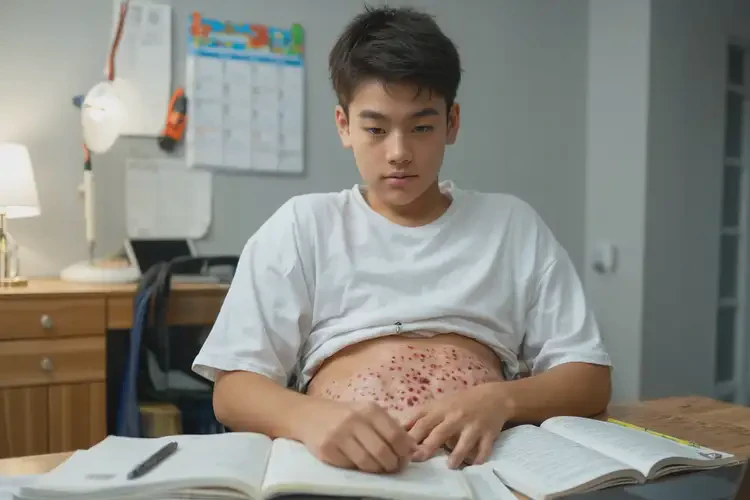 大學(xué)生肚子出現(xiàn)濕疹不管它會(huì)自己好嗎(圖2)