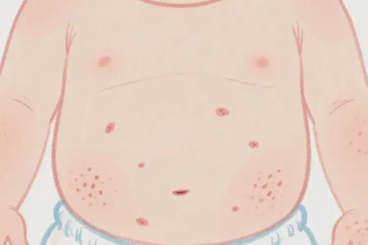 幼兒肚子偶爾長濕疹不管它會自己自愈嗎(圖1)