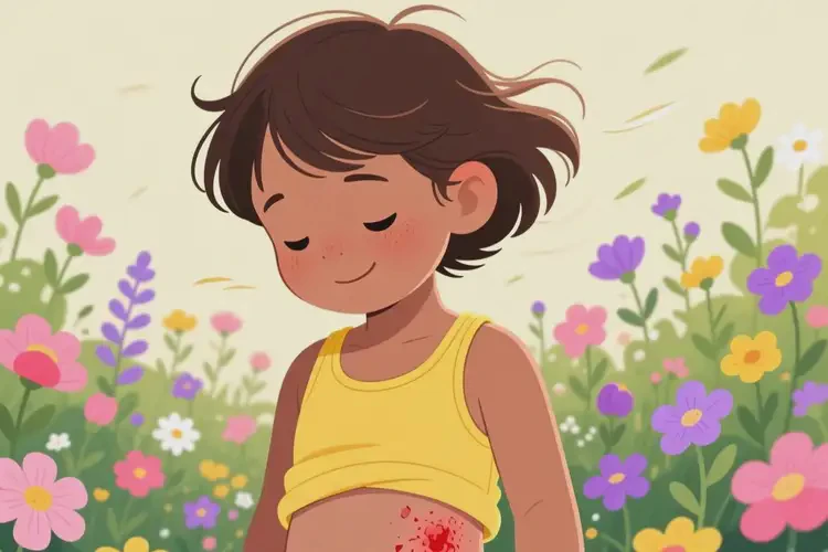 兒童肚子上容易長濕疹不管它會(huì)自己痊愈嗎(圖1)