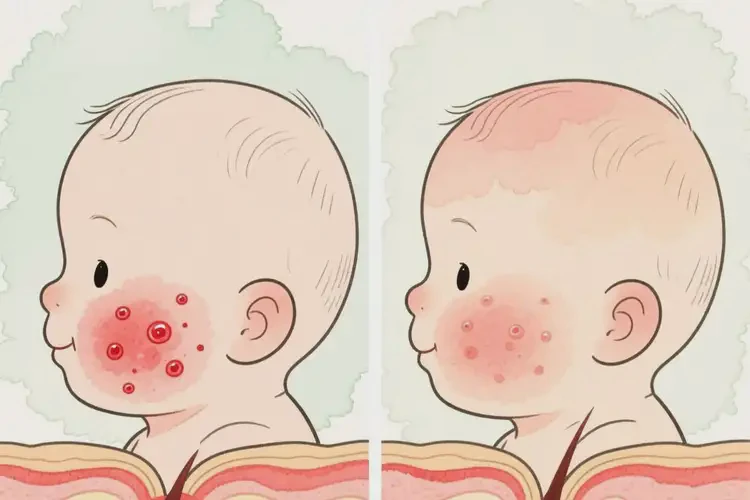 婴幼儿面部有湿疹可不可以彻底自愈(图4)