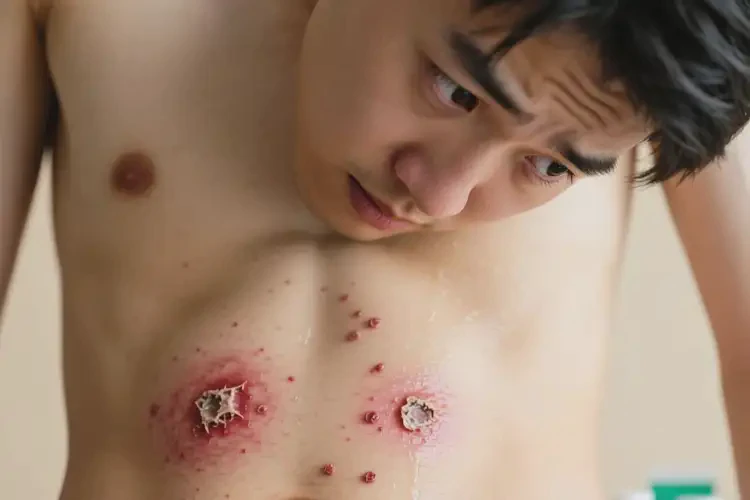 男生肚子經(jīng)常起濕疹不管它會(huì)自己痊愈嗎(圖1)