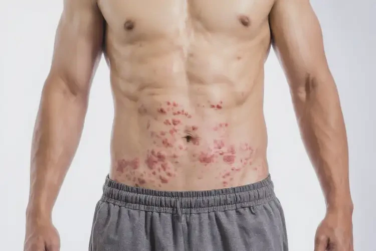 男性肚子上偶爾長(zhǎng)濕疹能靠自己自愈嗎(圖1)