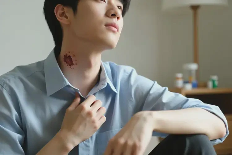 青年人脖子出現(xiàn)濕疹不管它會自己痊愈嗎(圖2)