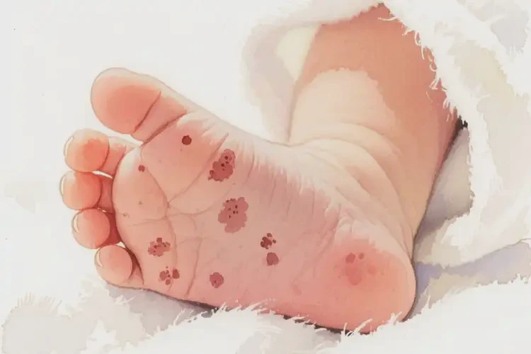 新生儿脚上偶尔起湿疹不管它会自己好吗(图2)