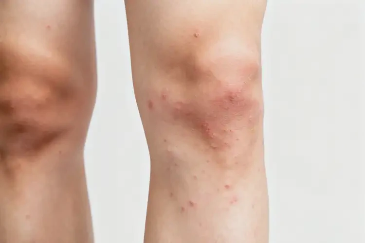 青年人大腿上出現(xiàn)濕疹不管它會自己好嗎(圖2)