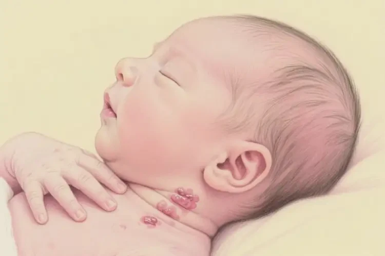 新生兒脖子經(jīng)常起濕疹不管它會(huì)自己自愈嗎(圖1)