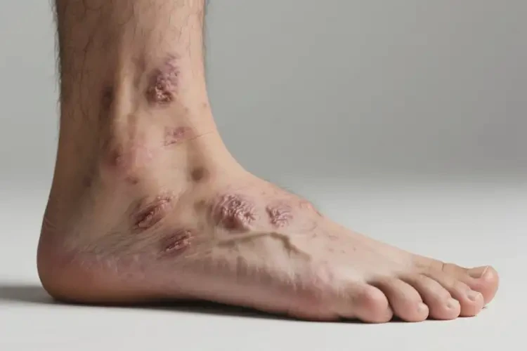 男生腳上偶爾長濕疹能徹底自愈嗎(圖1)