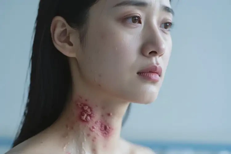 女人脖子上经常起湿疹不管它会自己痊愈吗(图2)