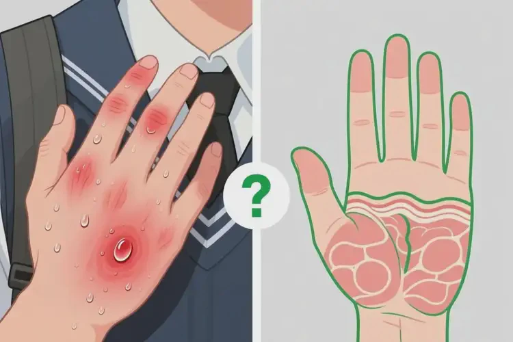 大學(xué)生四肢長(zhǎng)濕疹不管它會(huì)自己痊愈嗎(圖1)