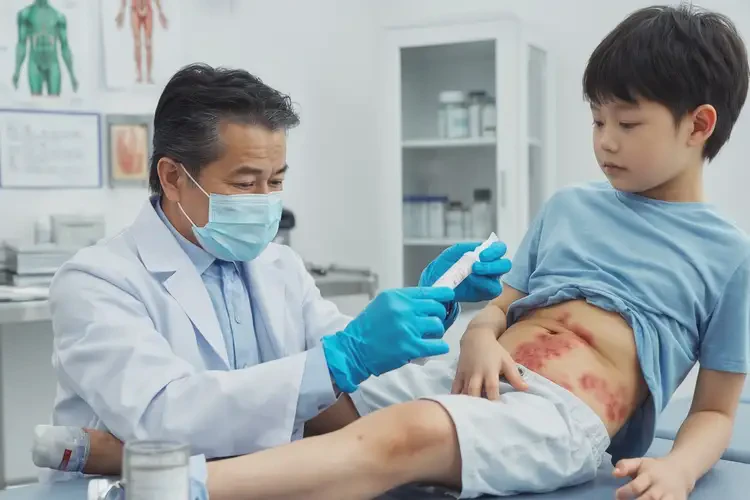 孩子肚子上偶爾長濕疹能夠徹底治愈嗎(圖3)