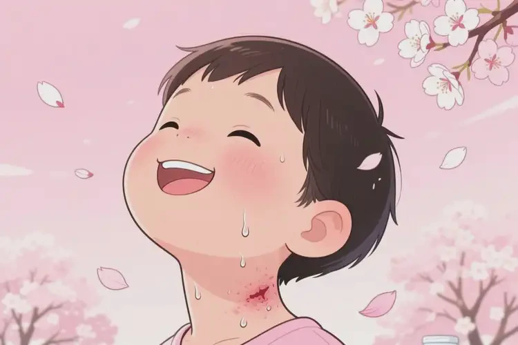 孩子脖子上起濕疹能徹底自愈嗎(圖1)