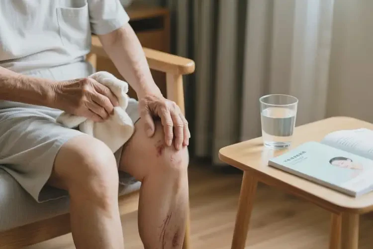 高齡老人大腿上偶爾長(zhǎng)濕疹不管它會(huì)自己好嗎(圖1)