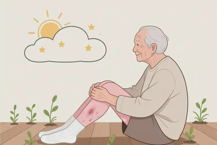 高齡老人大腿出現(xiàn)濕疹不管它會自己自愈嗎(圖2)