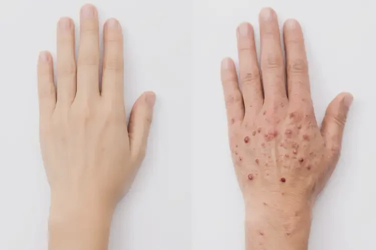 男生手上偶爾長(zhǎng)濕疹不管它會(huì)自己自愈嗎(圖2)