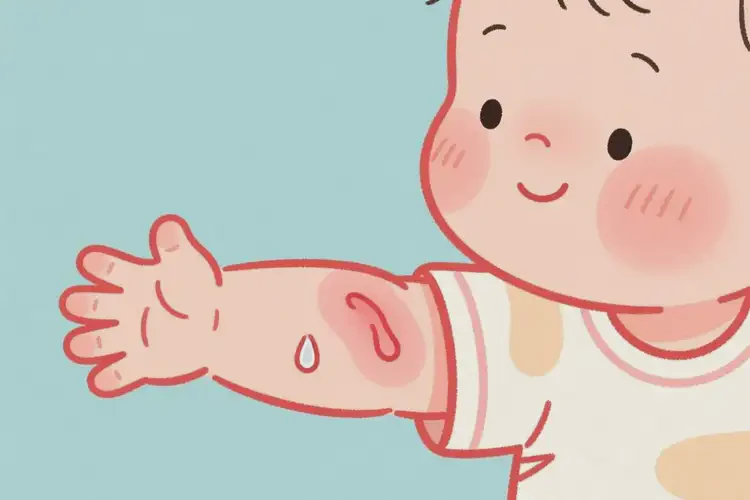 幼儿手臂上容易起湿疹不管它会自己好吗(图1)