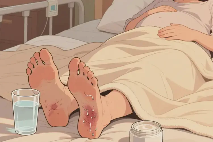 產(chǎn)婦腳上出濕疹不管它會(huì)自己自愈嗎(圖2)