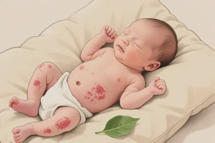 新生儿肚子有湿疹不管它会自己痊愈吗(图2)