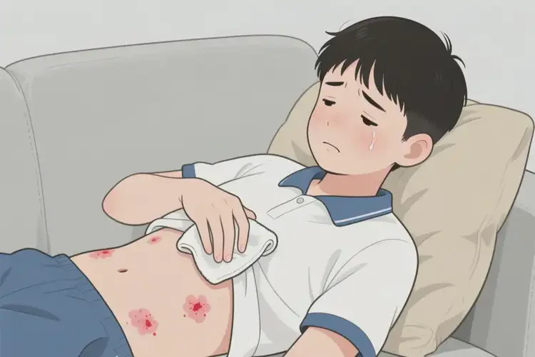 中學(xué)生肚子經(jīng)常長濕疹不管它會(huì)自己好嗎(圖2)