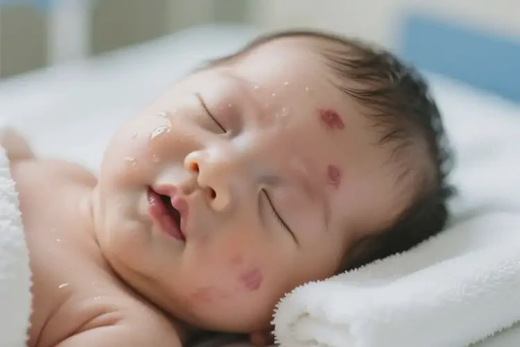 嬰兒臉上經(jīng)常起濕疹不管它會自己痊愈嗎(圖3)