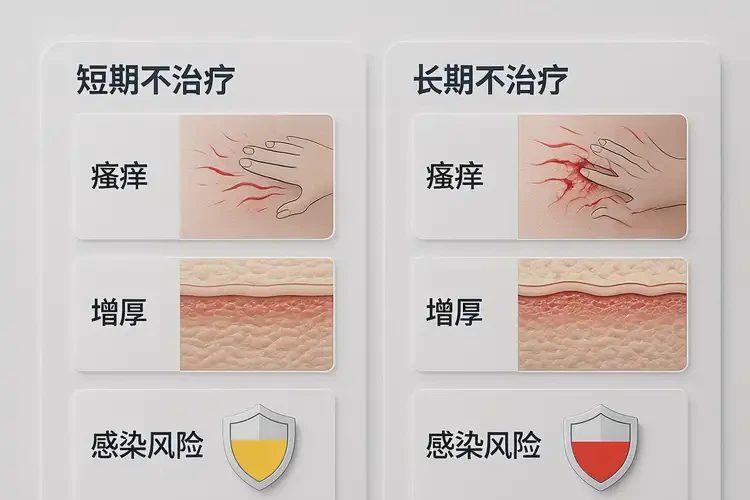 老人手臂上有濕疹不管它會(huì)自己好嗎(圖3)