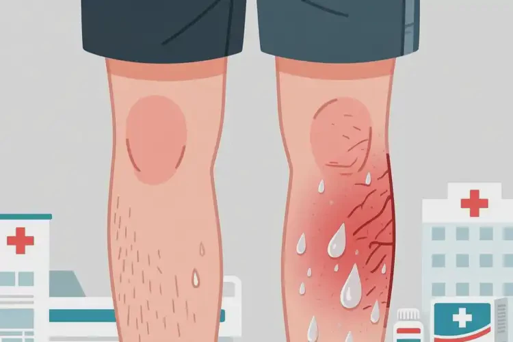 男性小腿出濕疹不管它會(huì)自己好嗎(圖1)