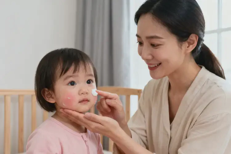 小孩面部出濕疹可以徹底自愈嗎(圖1)