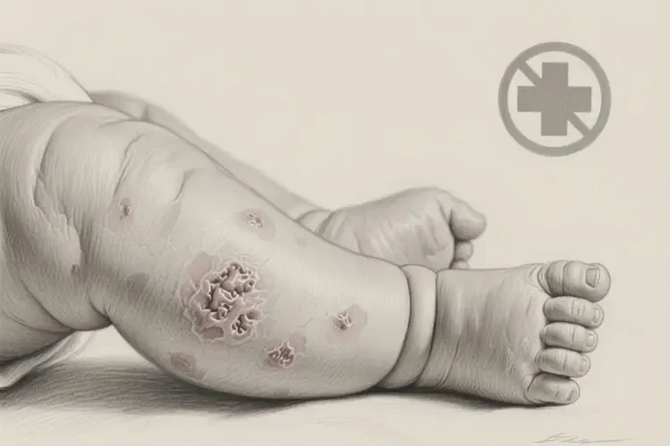 新生兒大腿上起濕疹能靠自己自愈嗎(圖1)