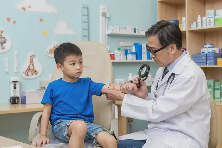 小兒身上出現(xiàn)濕疹不管它會(huì)自己好嗎(圖2)