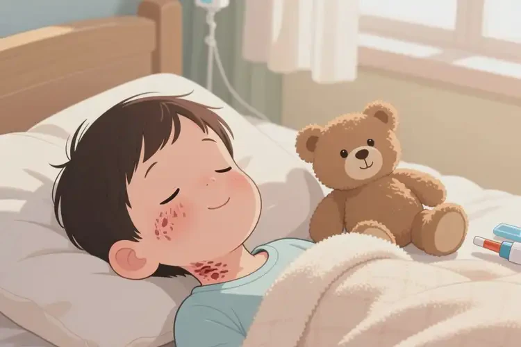 兒童脖子上經(jīng)常起濕疹不管它會自己自愈嗎(圖1)