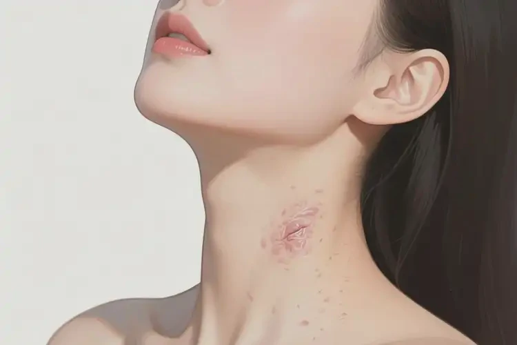 女生脖子上偶爾起濕疹不管它會自己痊愈嗎(圖1)