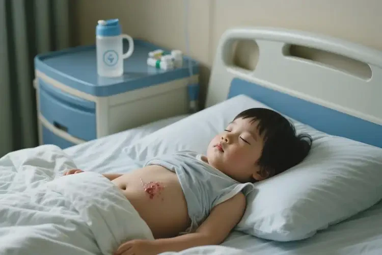 小孩肚子上經(jīng)常長濕疹不管它會自己自愈嗎(圖1)