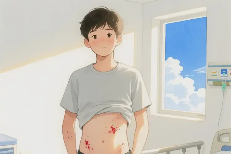 青少年肚子上起濕疹不管它會自己好嗎(圖2)